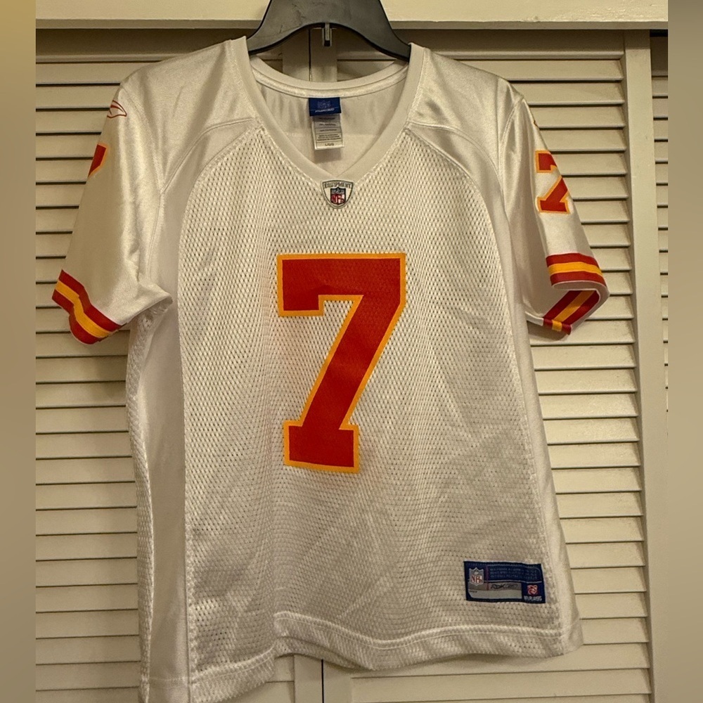 Kansas City Chiefs Candelaria #7 White and Red Women’s Sz L Jersey
